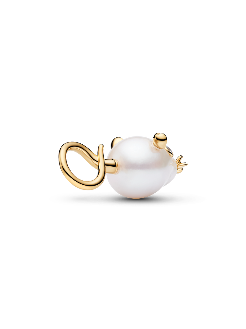 Treated Freshwater Cultured Baroque Pearl Mouse Dangle Charm