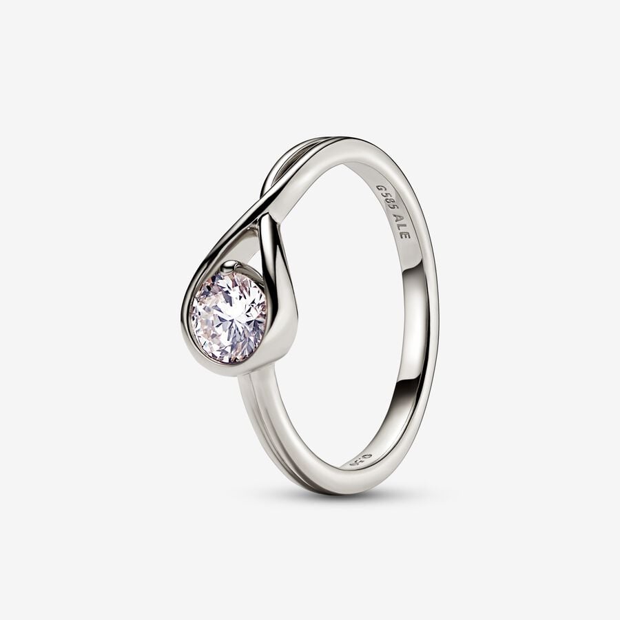 Pandora Infinite diamant cultivé en laboratoire bague avec 0,50 carat tw en or blanc 14 K image number 0