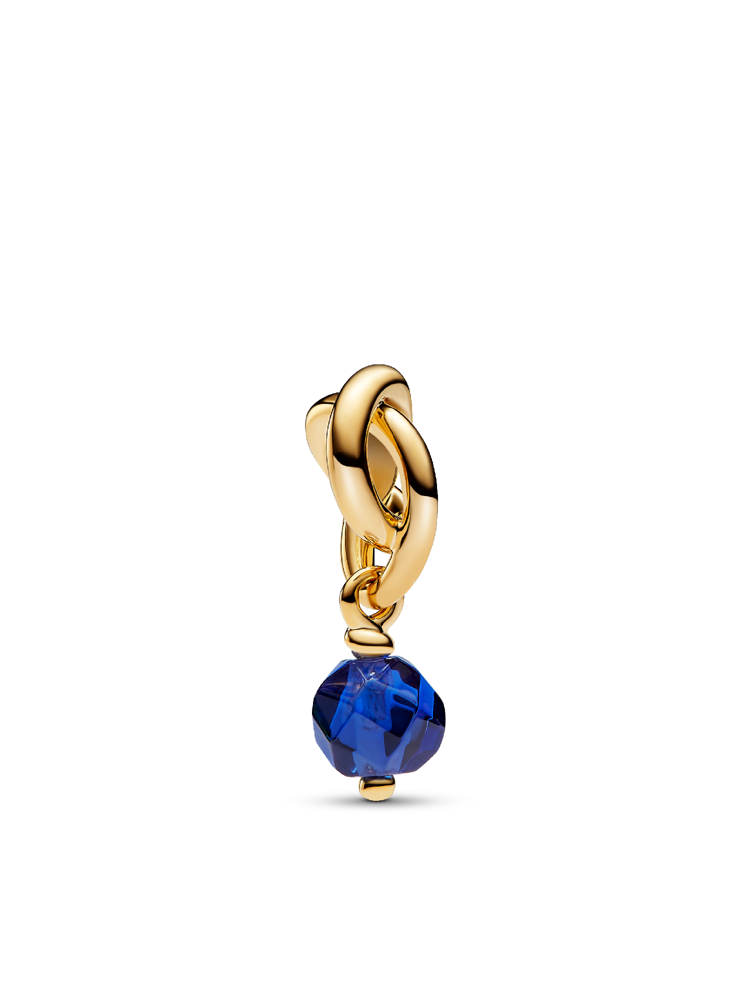 Boucles d'oreilles à charms-pendentif Cercle éternel bleu de septembre