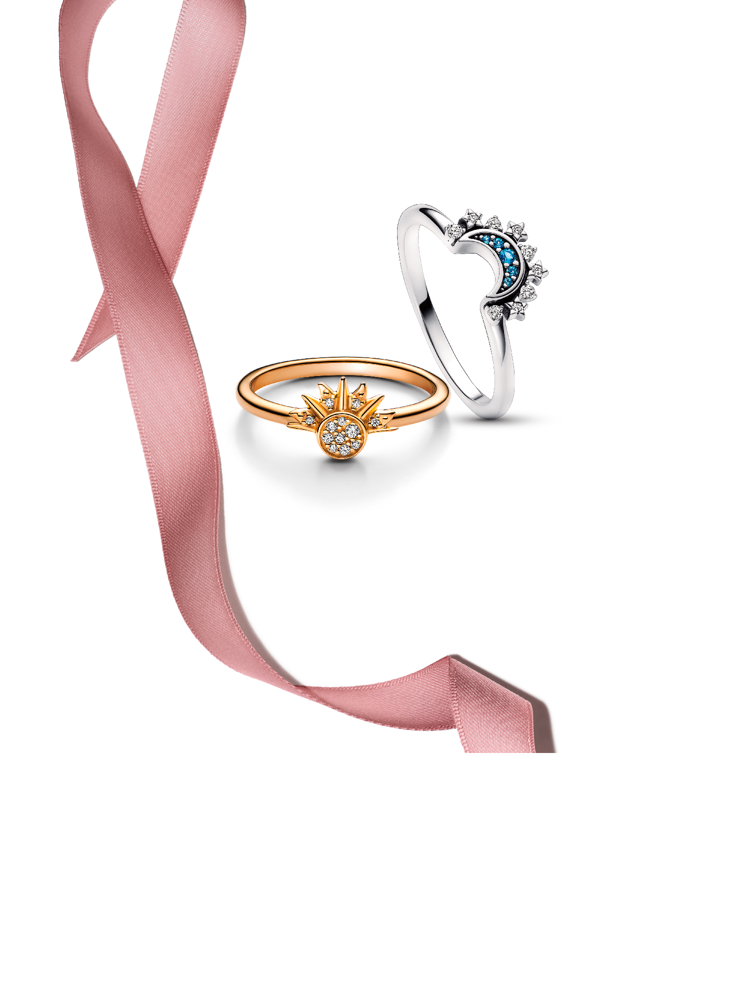 Celestial Sun and Moon Ring Set
