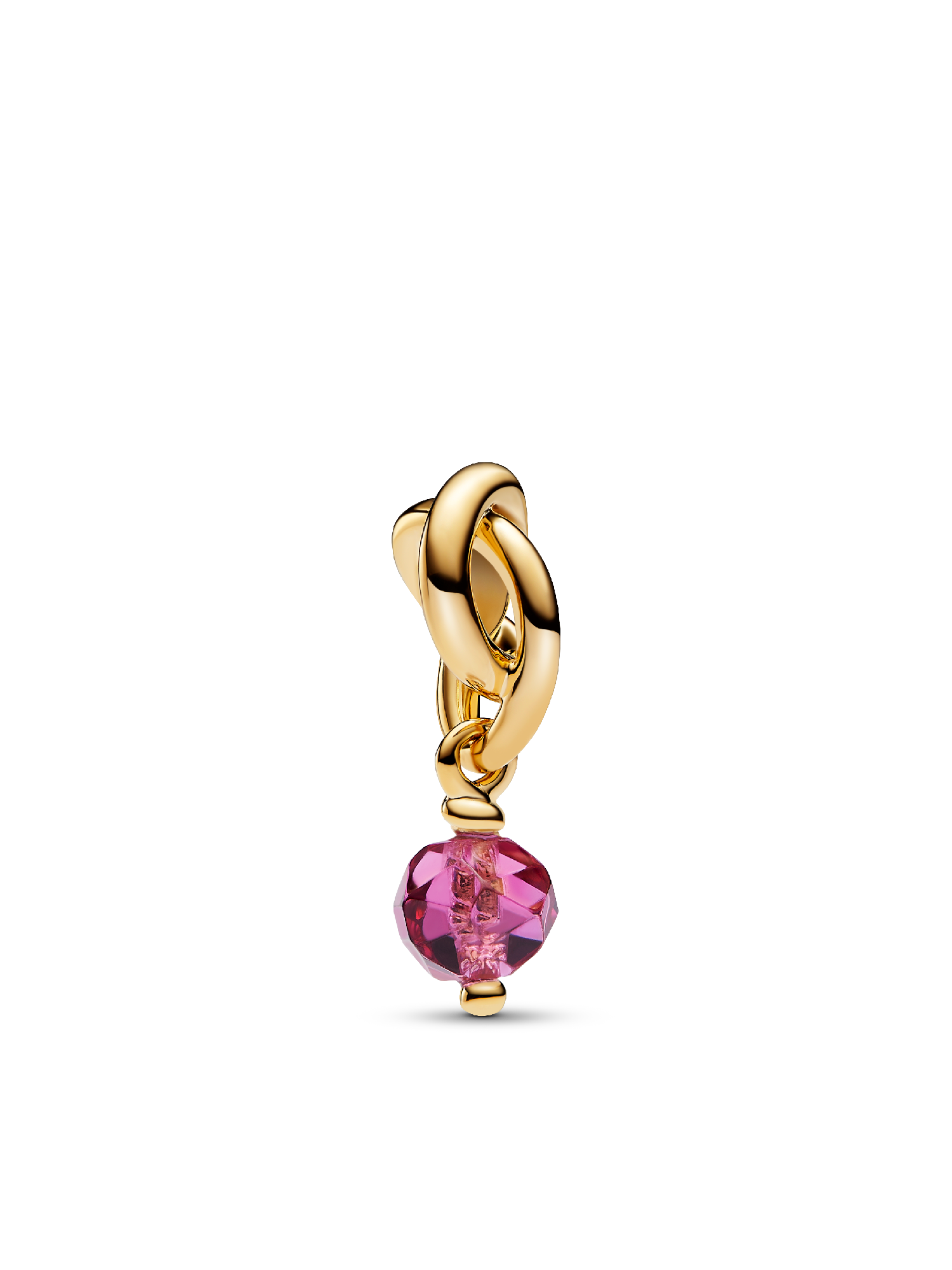 Boucles d'oreilles à charms-pendentif Cercle éternel rose d'octobre