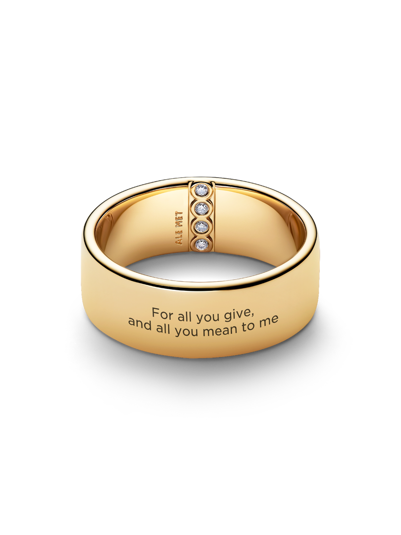 Engravable Wide Band Ring