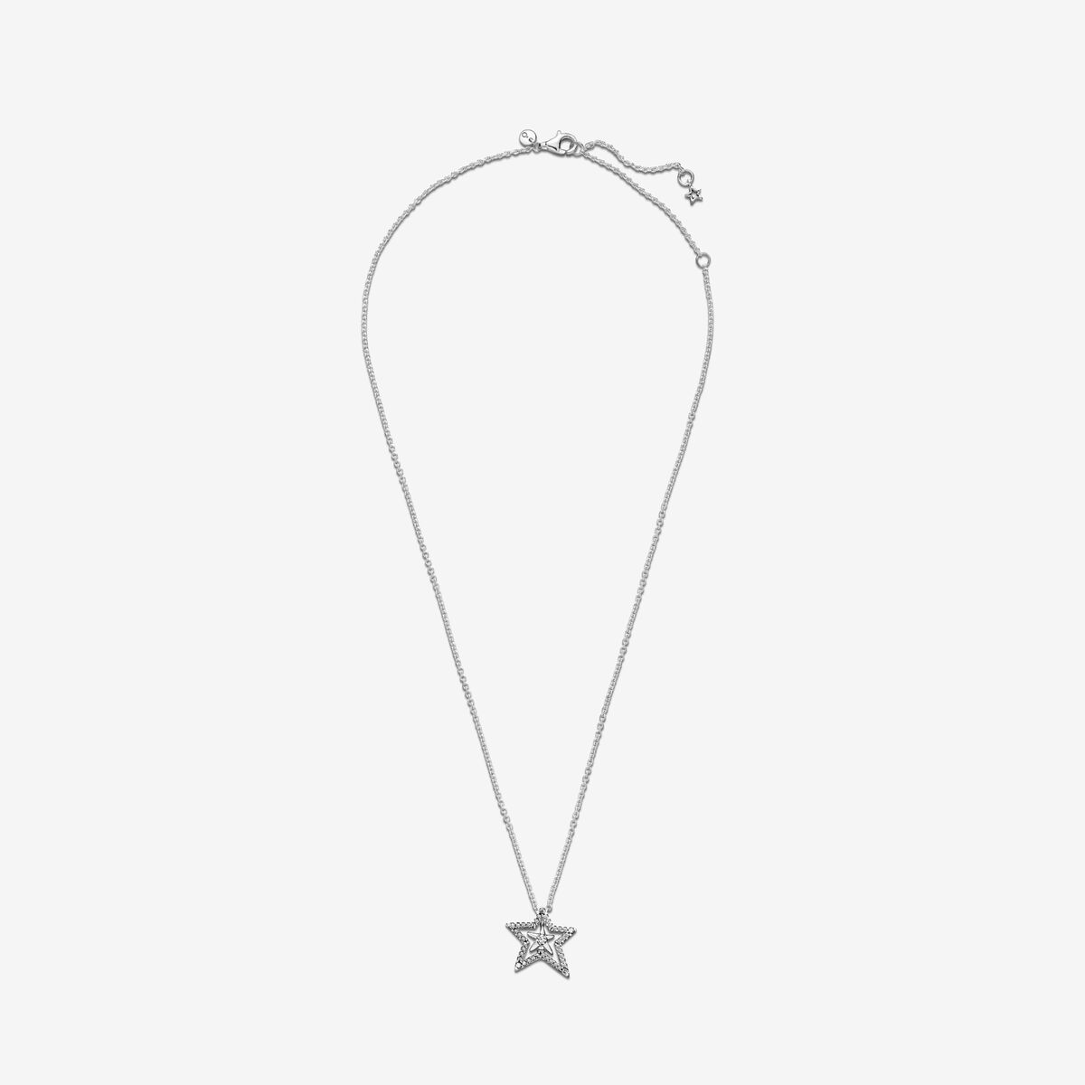 Pavé Asymmetric Star Collier Necklace | Sterling silver | Pandora Canada