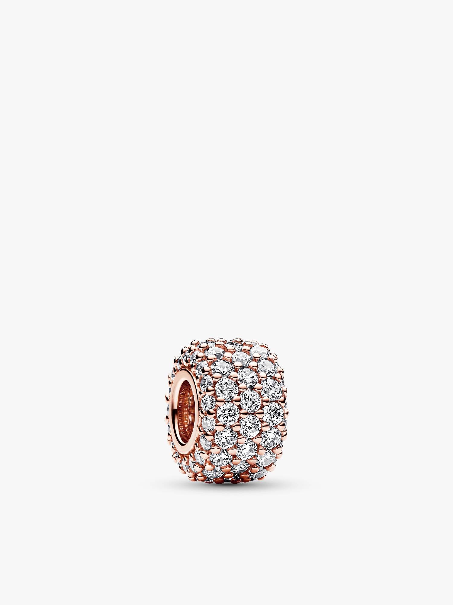 Charm Trois rangées en pavé scintillant