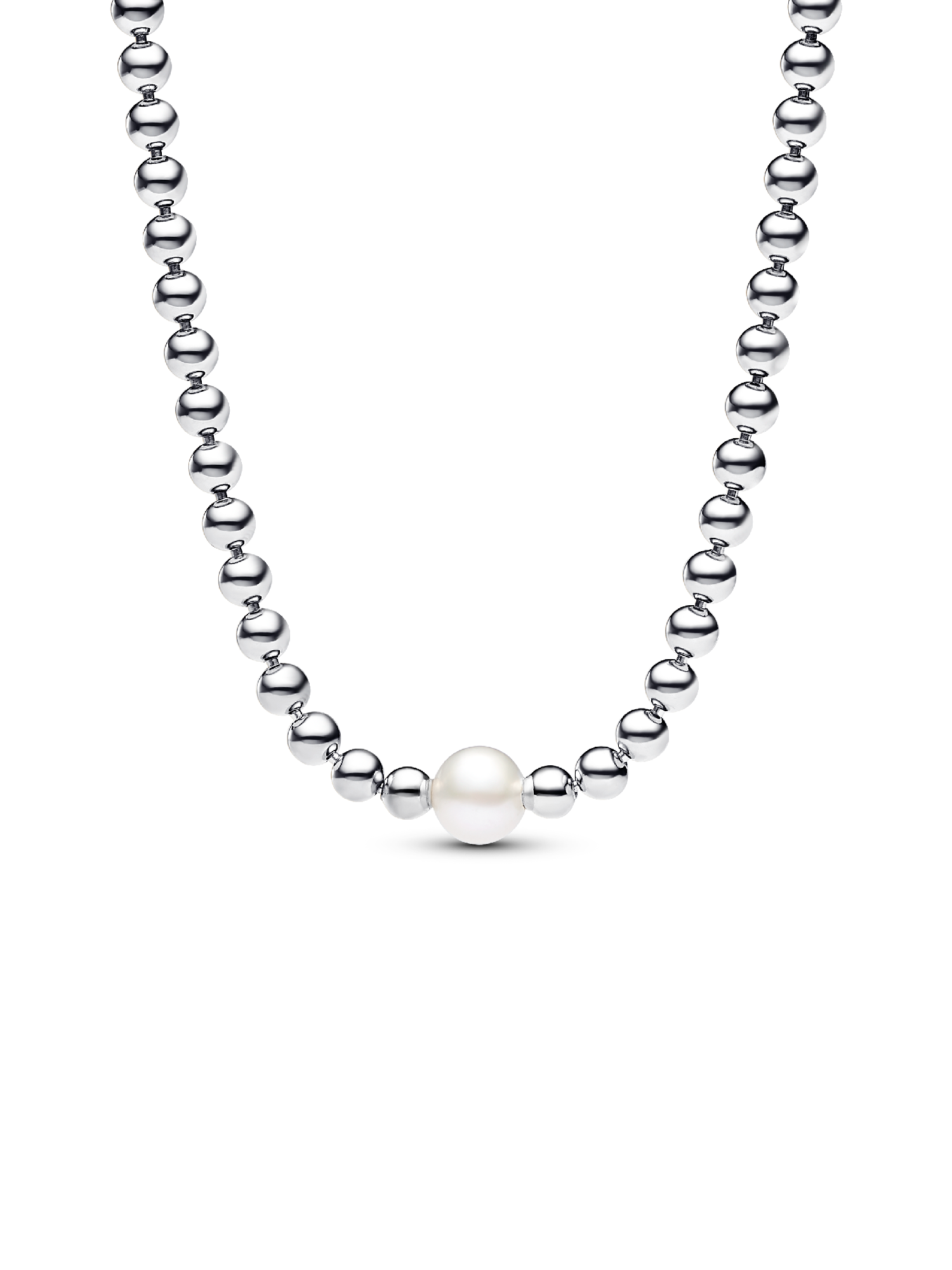 Collier avec billes et perle de culture d’eau douce traitée