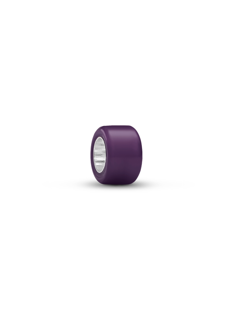Mini charm en verre de Murano mauve