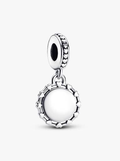 Charm-pendentif à graver Cœurs et disque