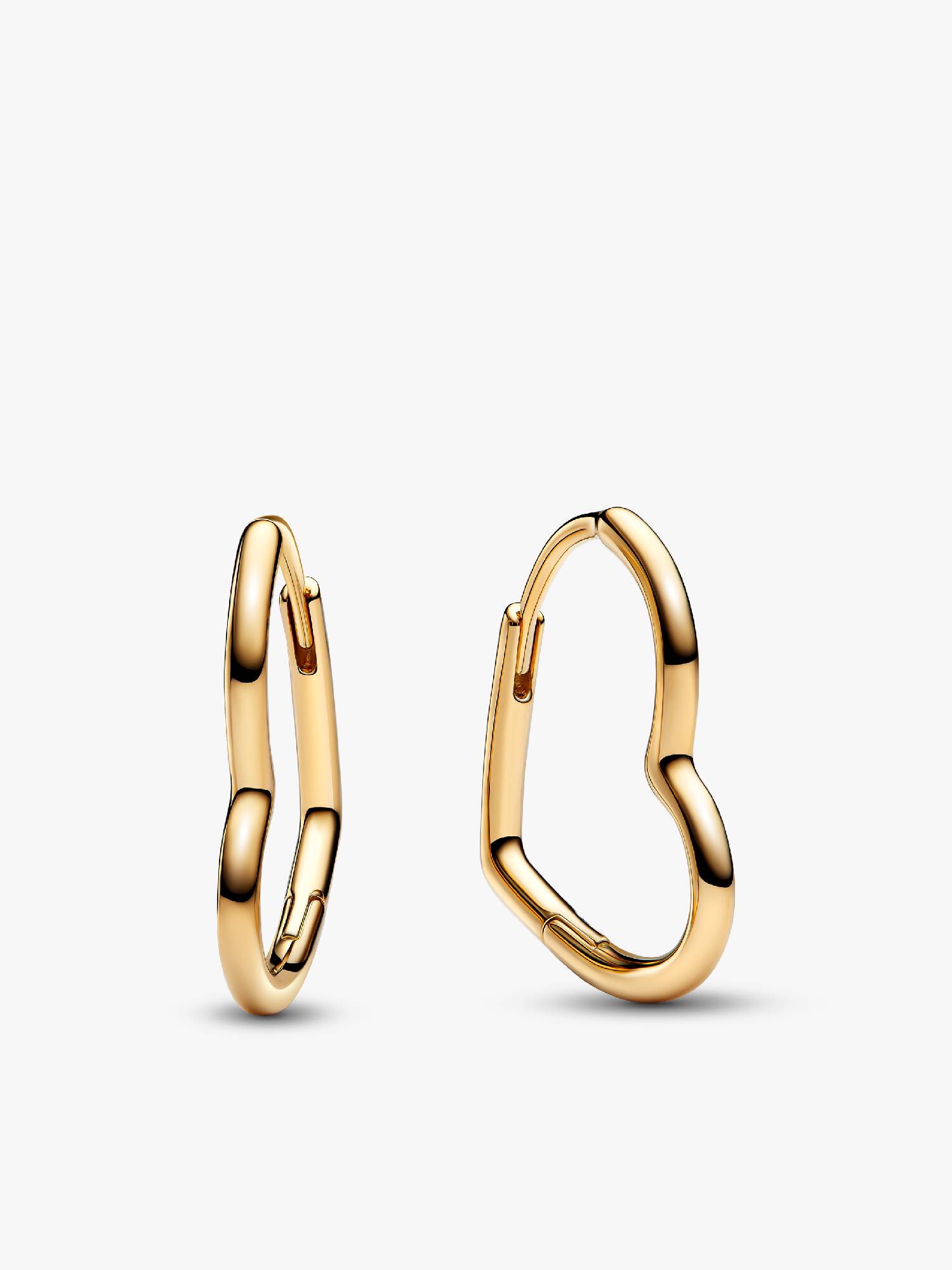 Asymmetrical Heart Hoop Earrings