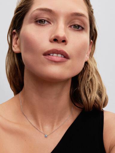 Collier Halo pavé rond