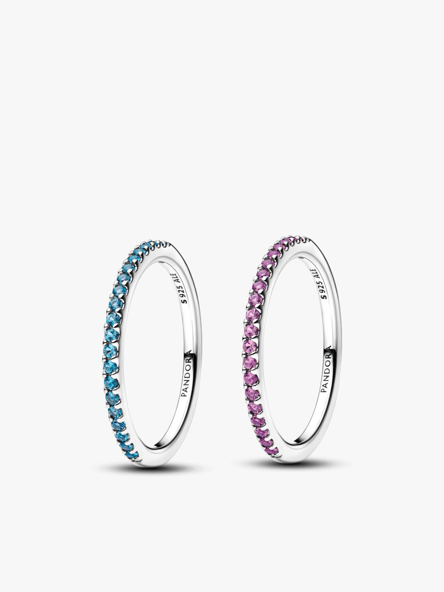 Ensemble de bagues en argent sterling Marées haute et basse