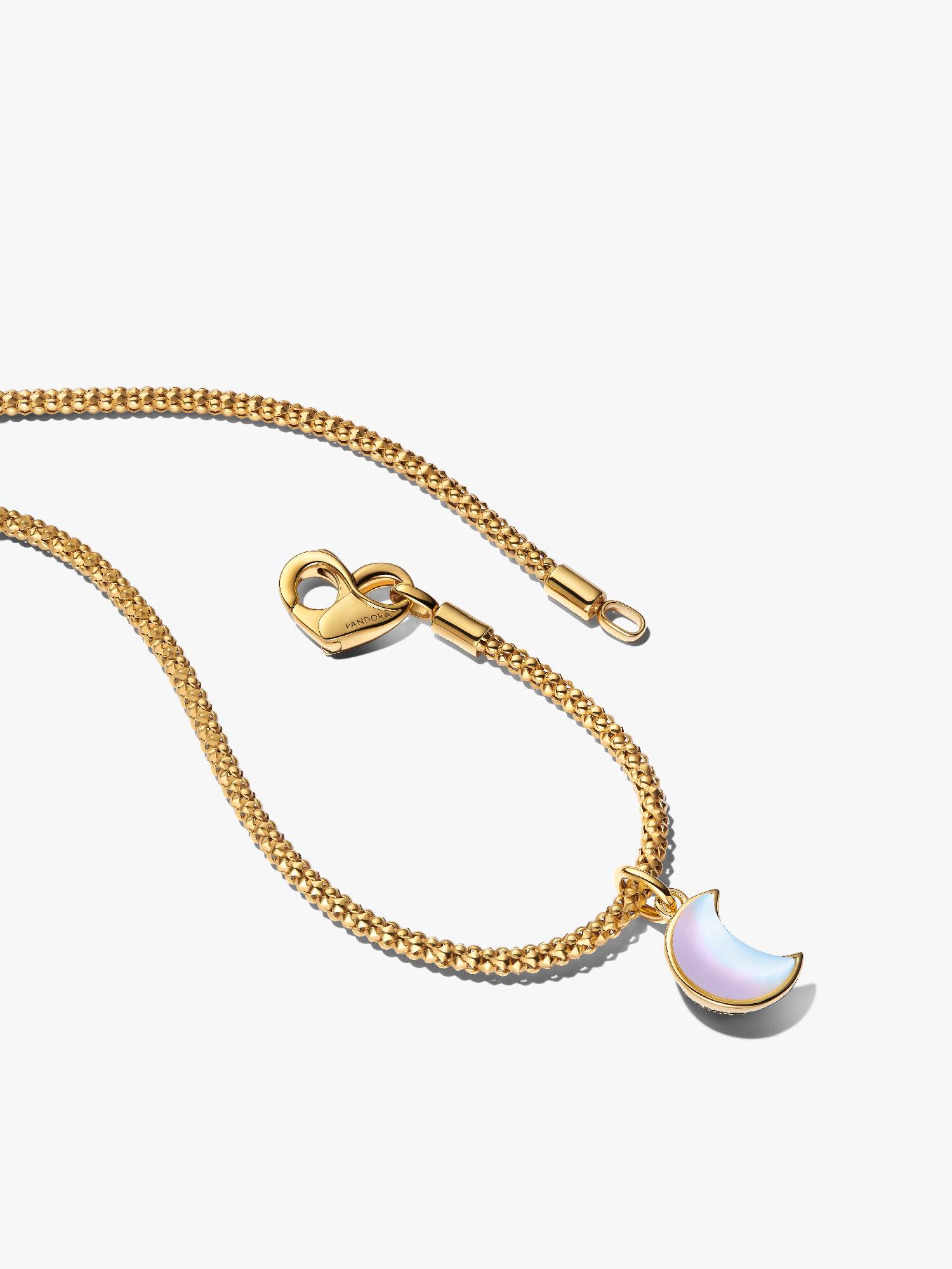 Sparkling Crescent Moon Pendant Necklace