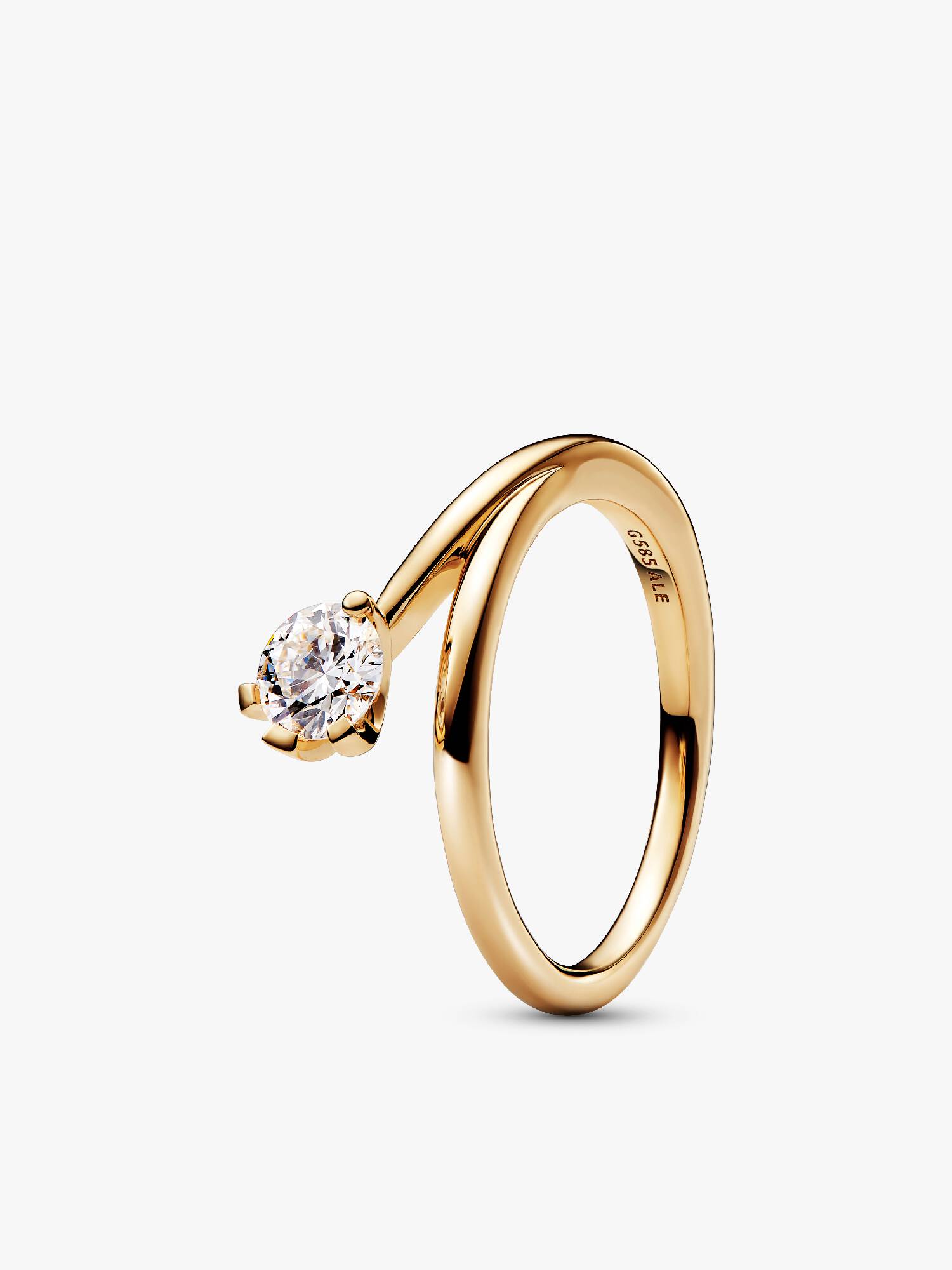 VENTE FINALE -  Bague asymétrique à diamant cultivé en laboratoire Pandora Nova