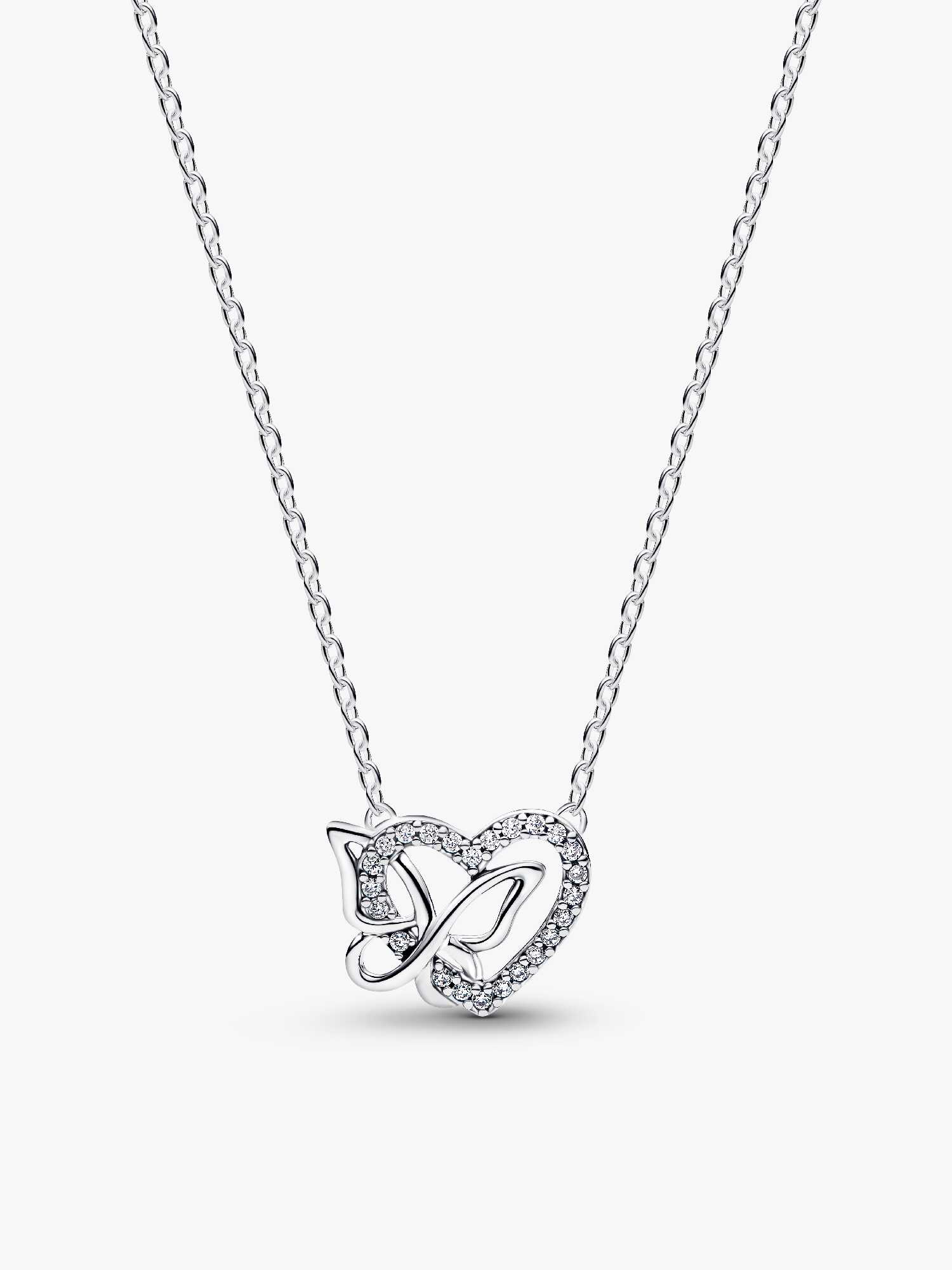 Forever Love Daughter Necklace: 14K White Gold Cubic Zirconia
