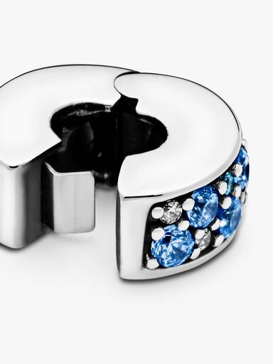 Blue Pavé Clip Charm