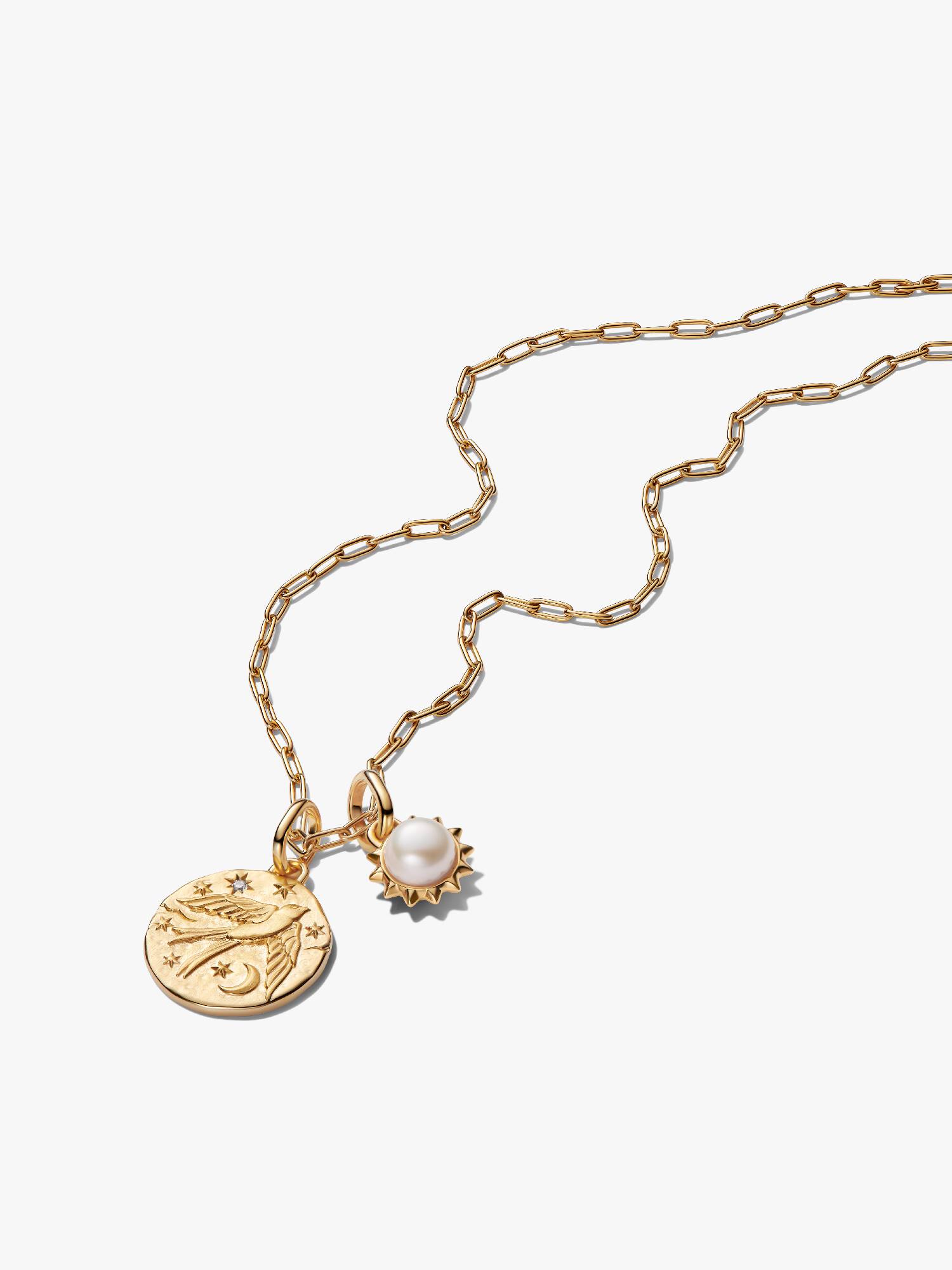 Collier à pendentifs Soleil et hirondelle
