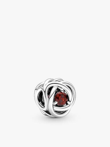 Collier avec charm-pendentif Cercle éternel de janvier