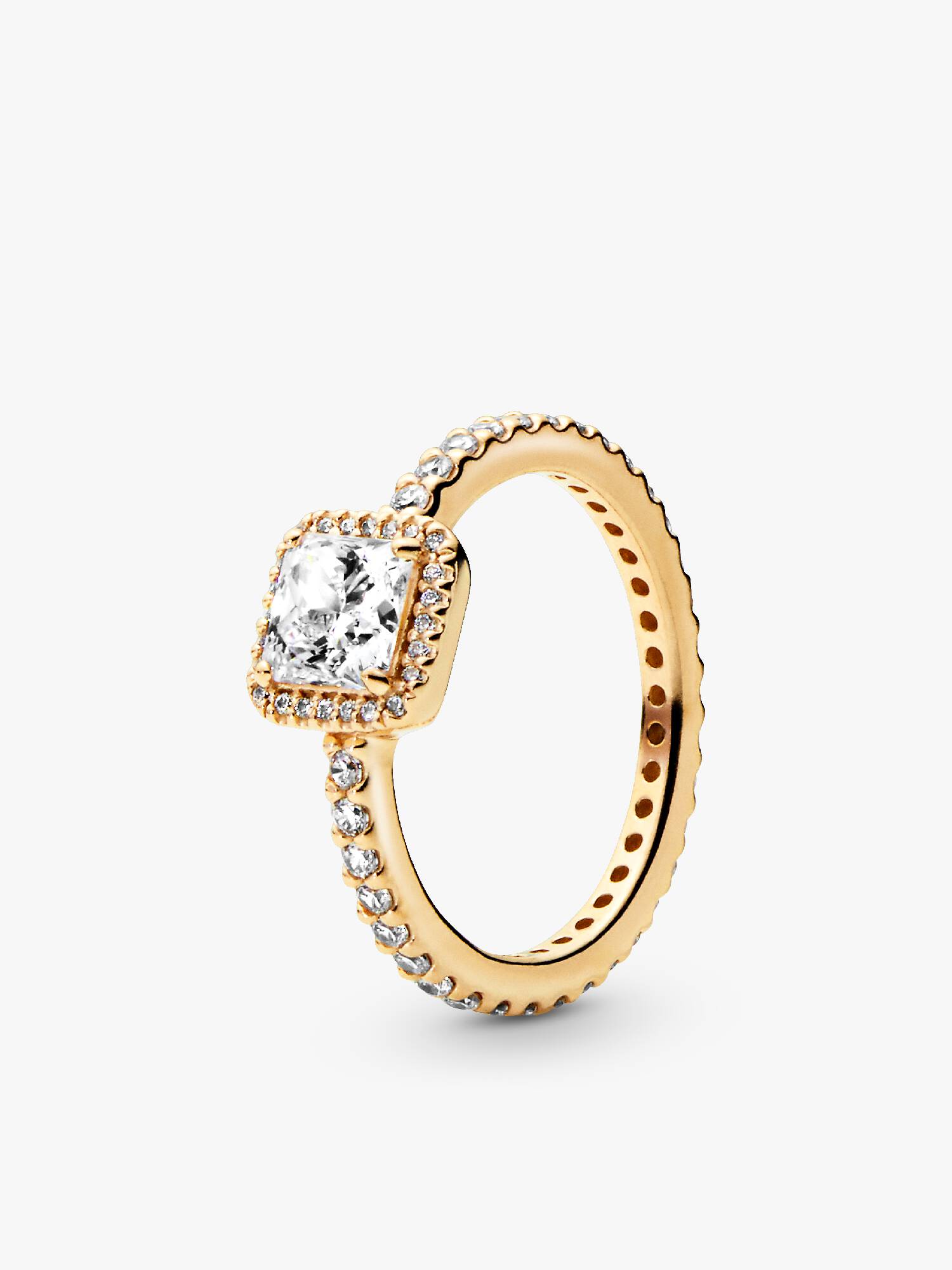 FINAL SALE - Square Sparkle Halo Ring