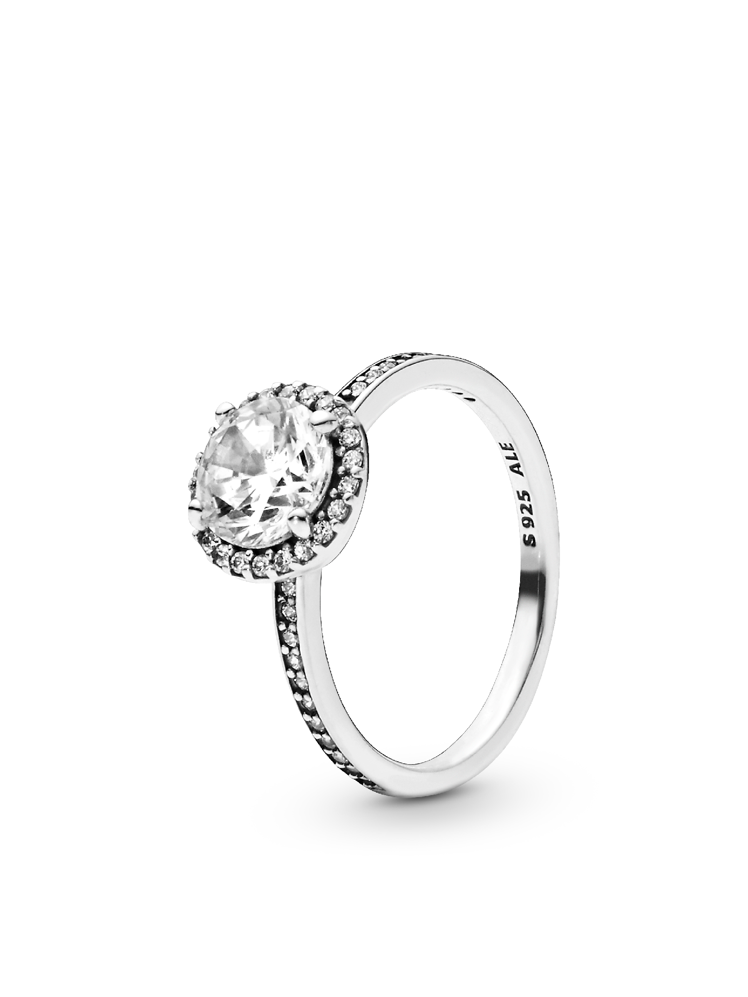 True Elegance Round Halo Ring Set