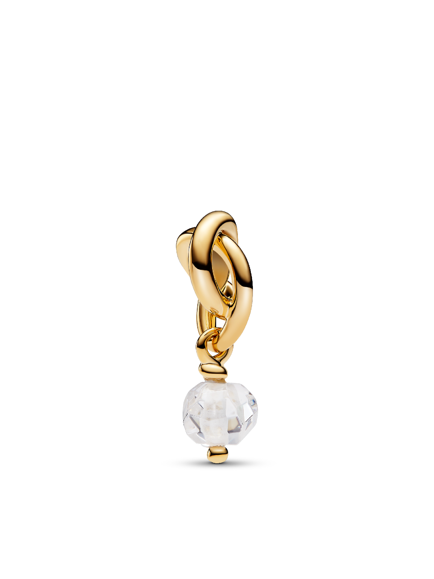 Collier à pendentif gravable avec charm Cercle éternel d'avril
