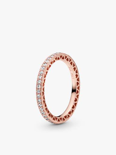 Rose Gold Tear-shaped Tiara Ring Set