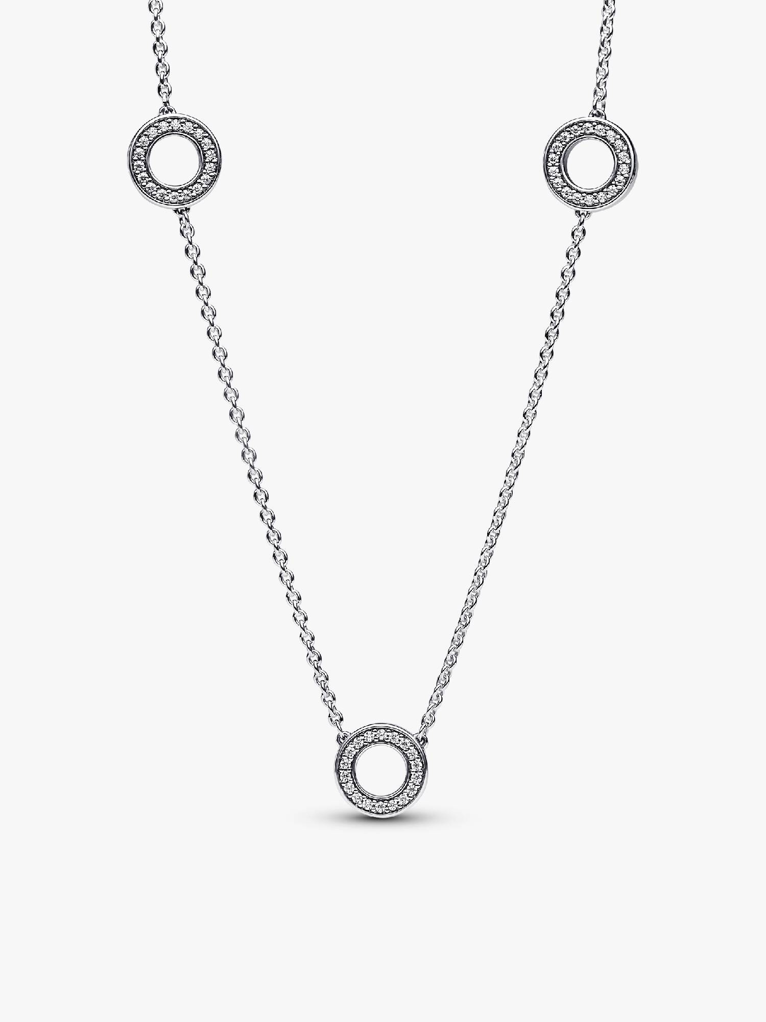 Pavé Circles Chain Necklace