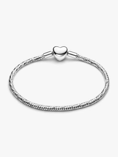 Bracelet à chaîne serpentine acetté avec fermoir en cœur