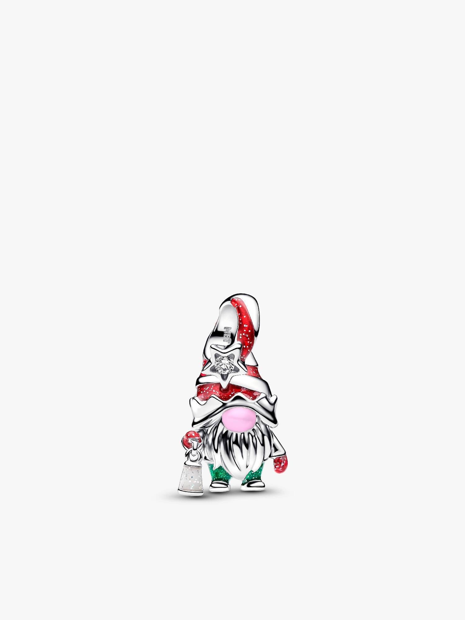 Glow-in-the-dark Gnome Charm, Platinum Plated