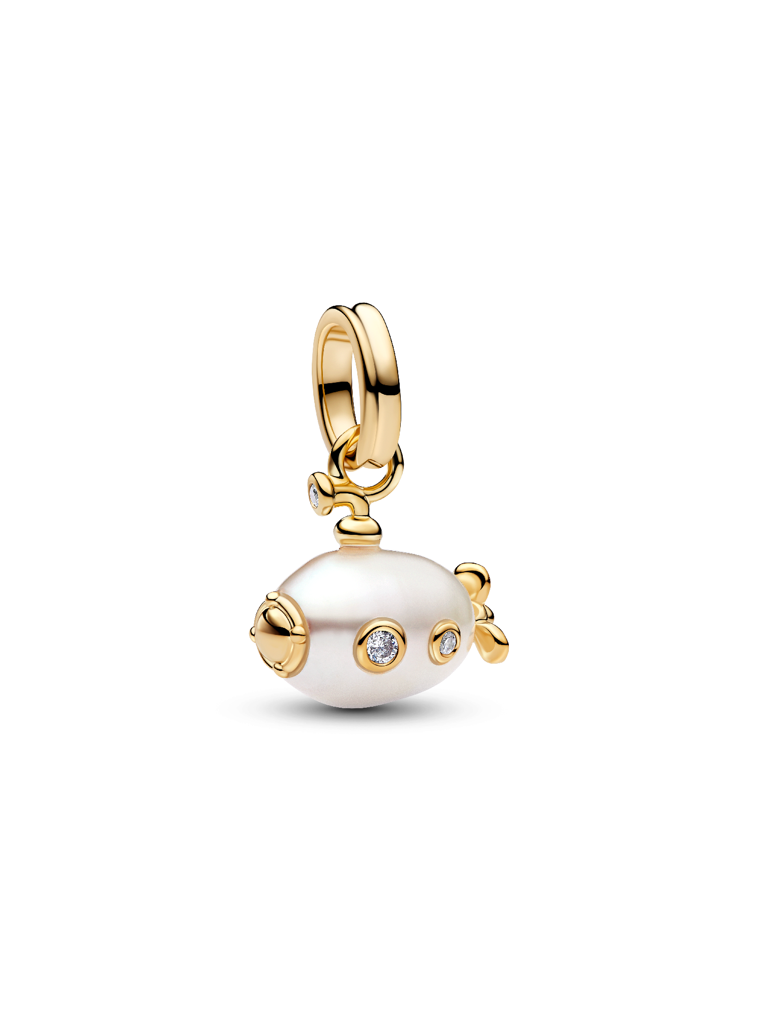 Treated Freshwater Cultured Baroque Pearl Submarine Dangle Charm
