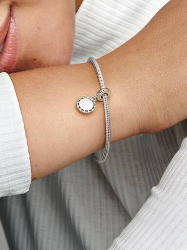 Charm-pendentif à graver Cœurs et disque