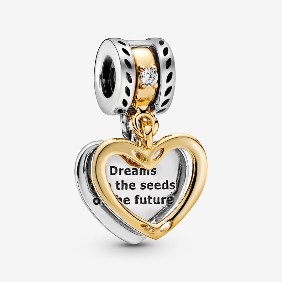 Seeds of the Future Split Heart Dangle Charm image number 0