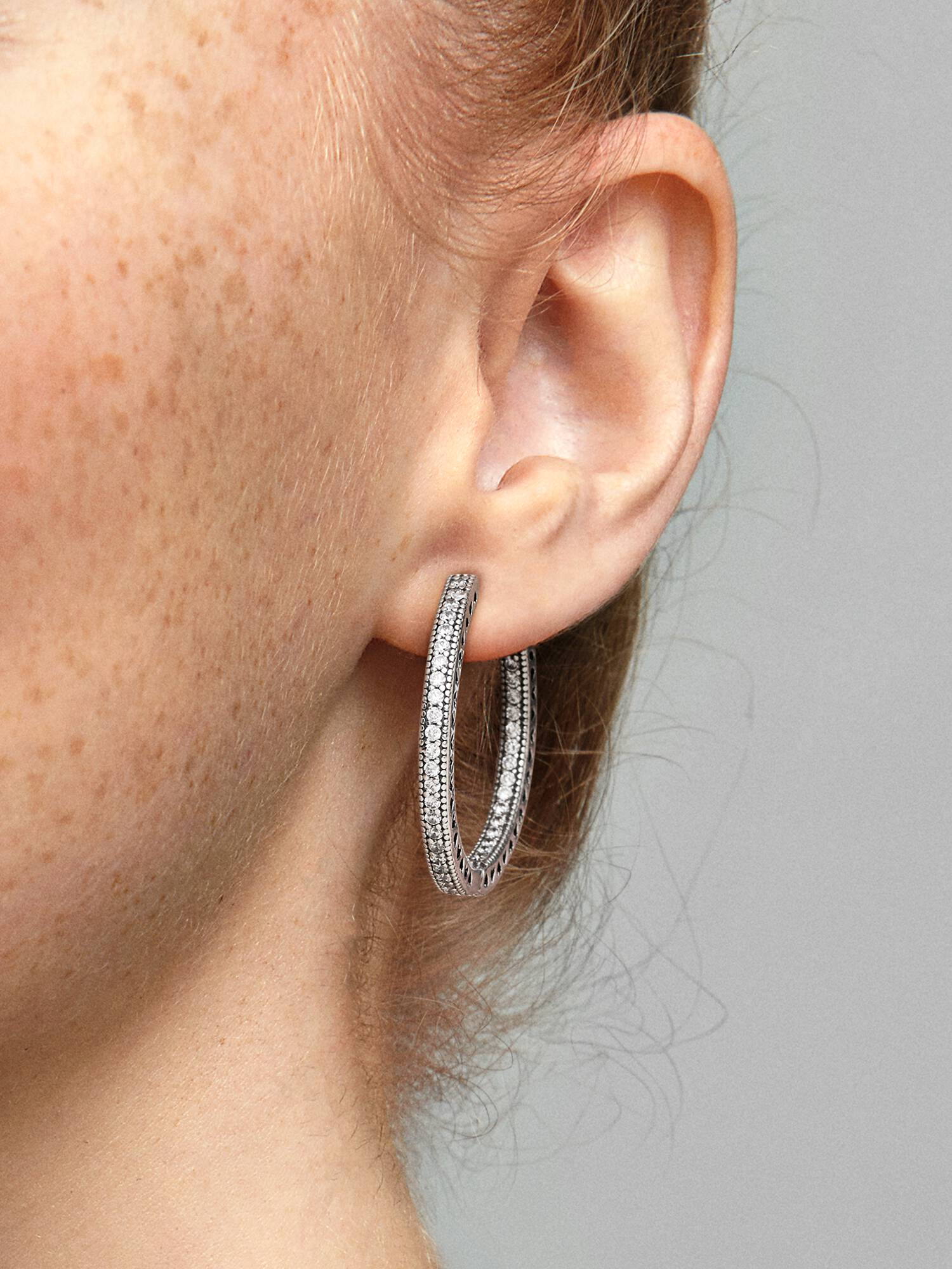 Sparkle & Hearts Hoop Earrings