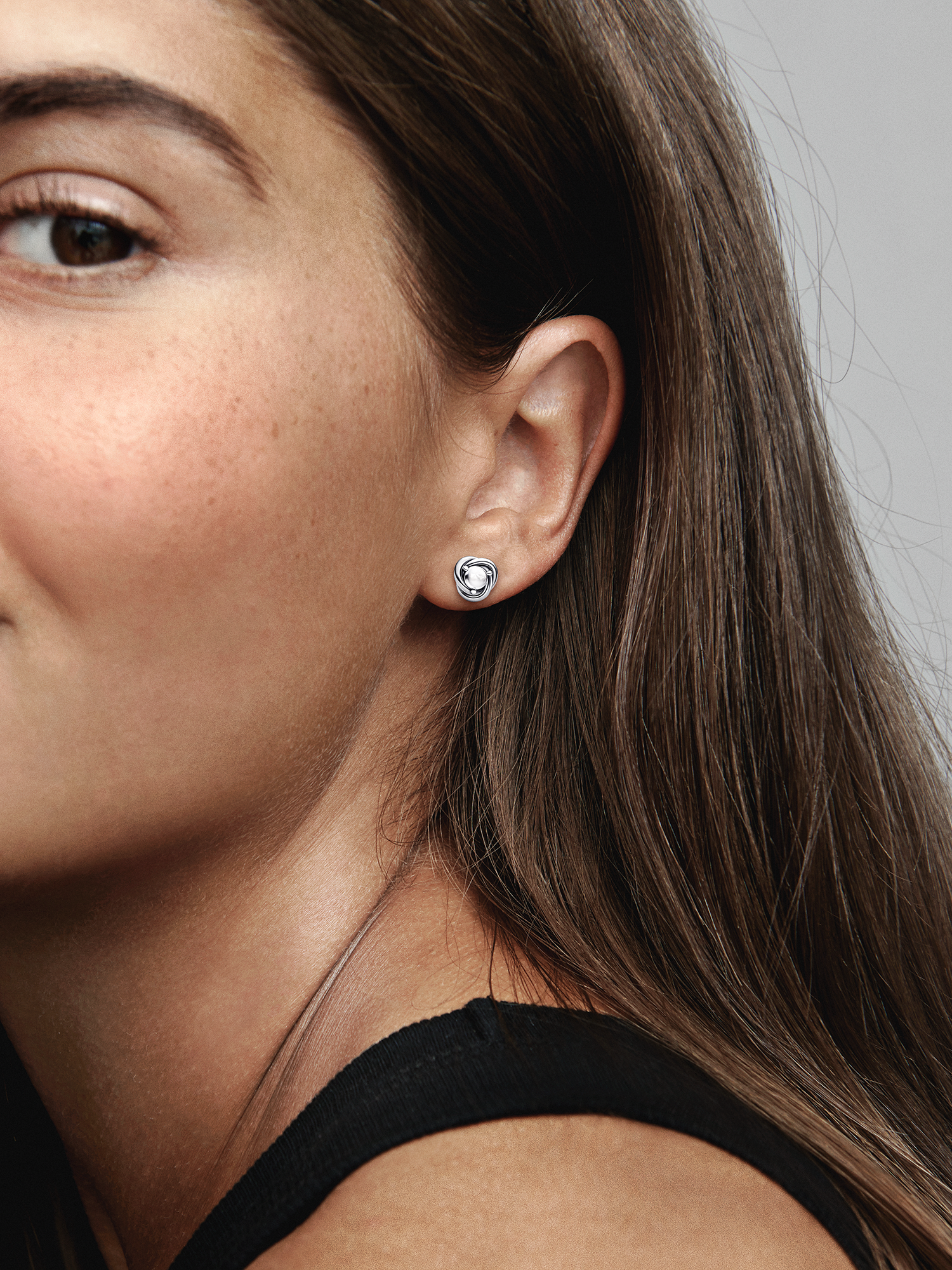 April Birthstone Eternity Circle Stud Earrings