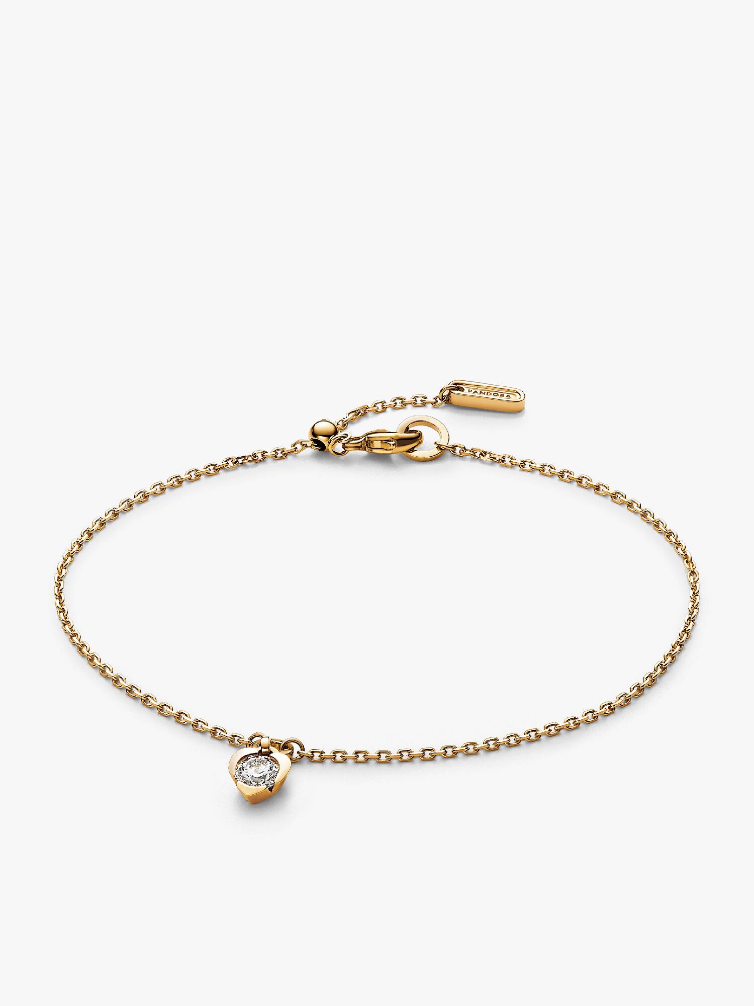 VENTE FINALE -  Bracelet en chaîne à diamant cultivé en laboratoire en forme de cœur Pandora Talisman