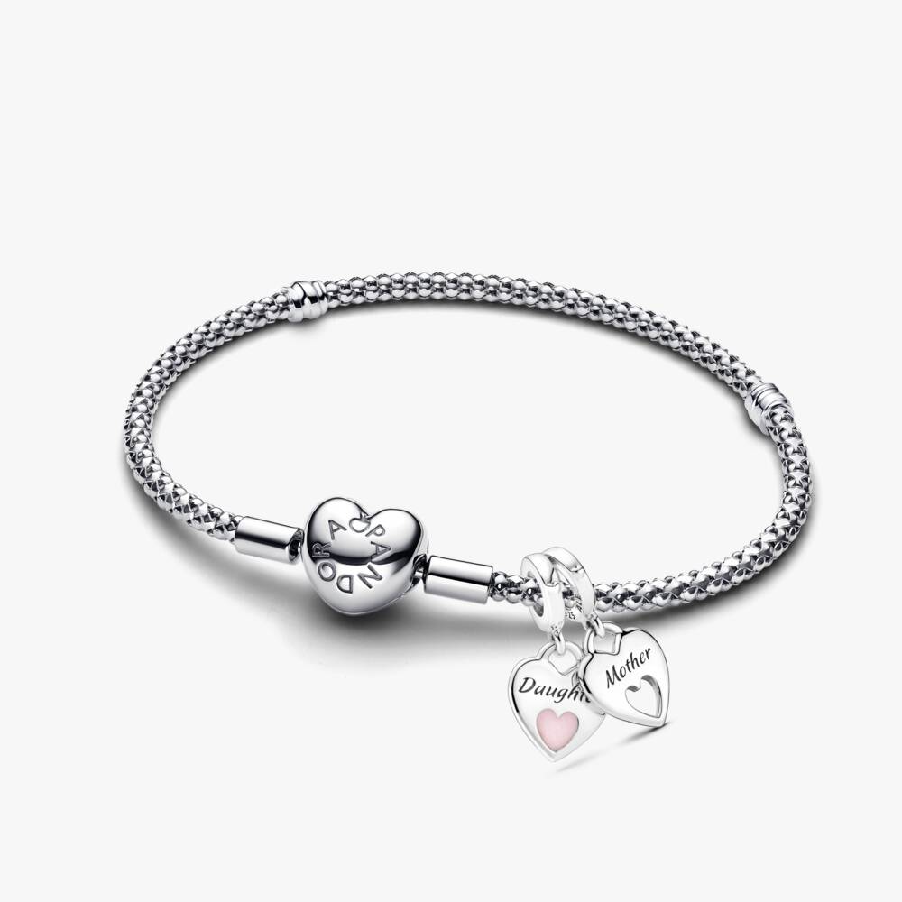 Mother & Daughter Splittable Dangle Charm Bracelet