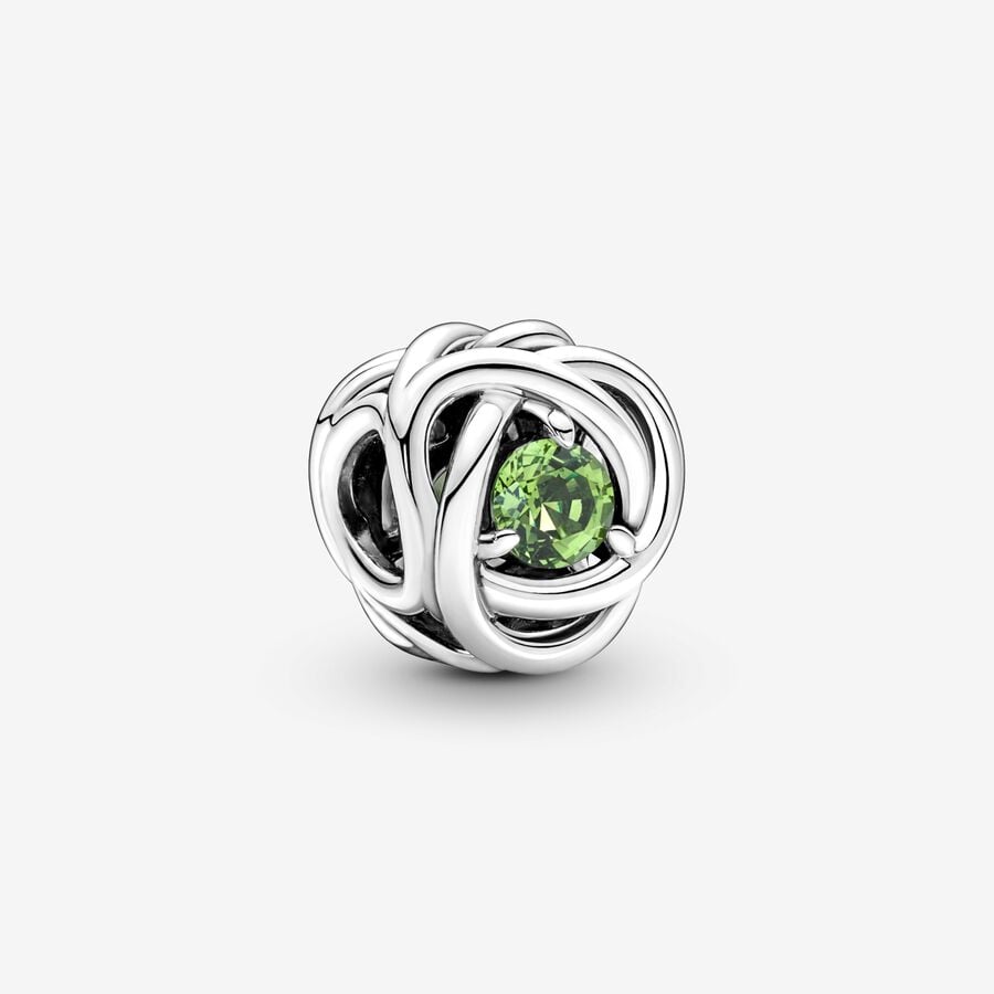 August Spring Green Eternity Circle Charm image number 0