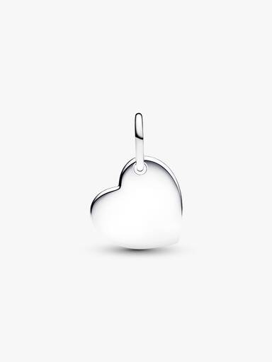 Charm-pendentif gravable Cœur avec pierre vert printemps d’août