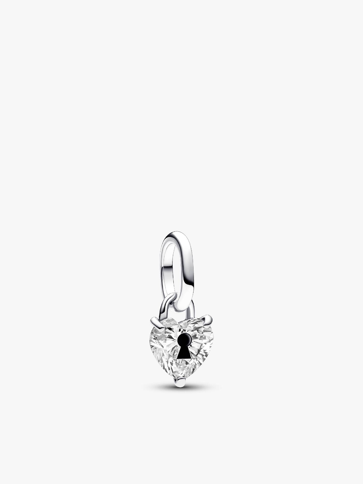 Keyhole Heart Mini Dangle Charm