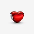Metallic Red Heart Charm