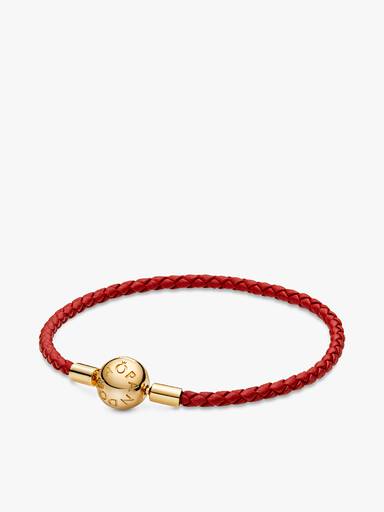 Winnie the Pooh Red and Gold Leather Bracelet Set