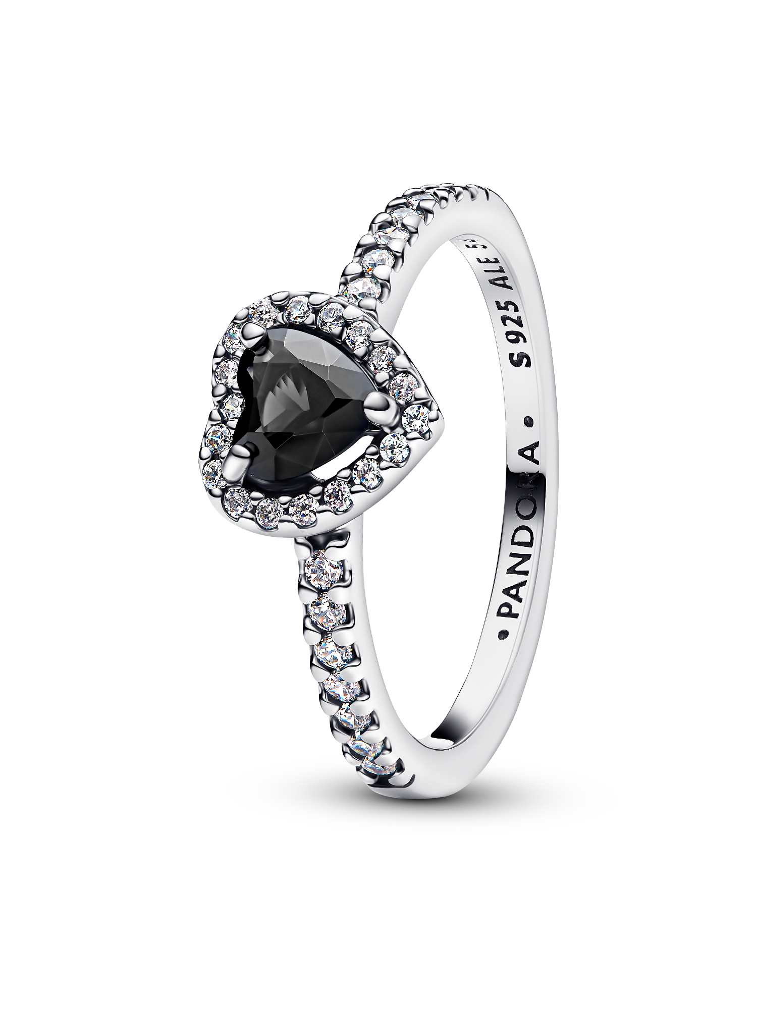 Elevated Black Heart Ring