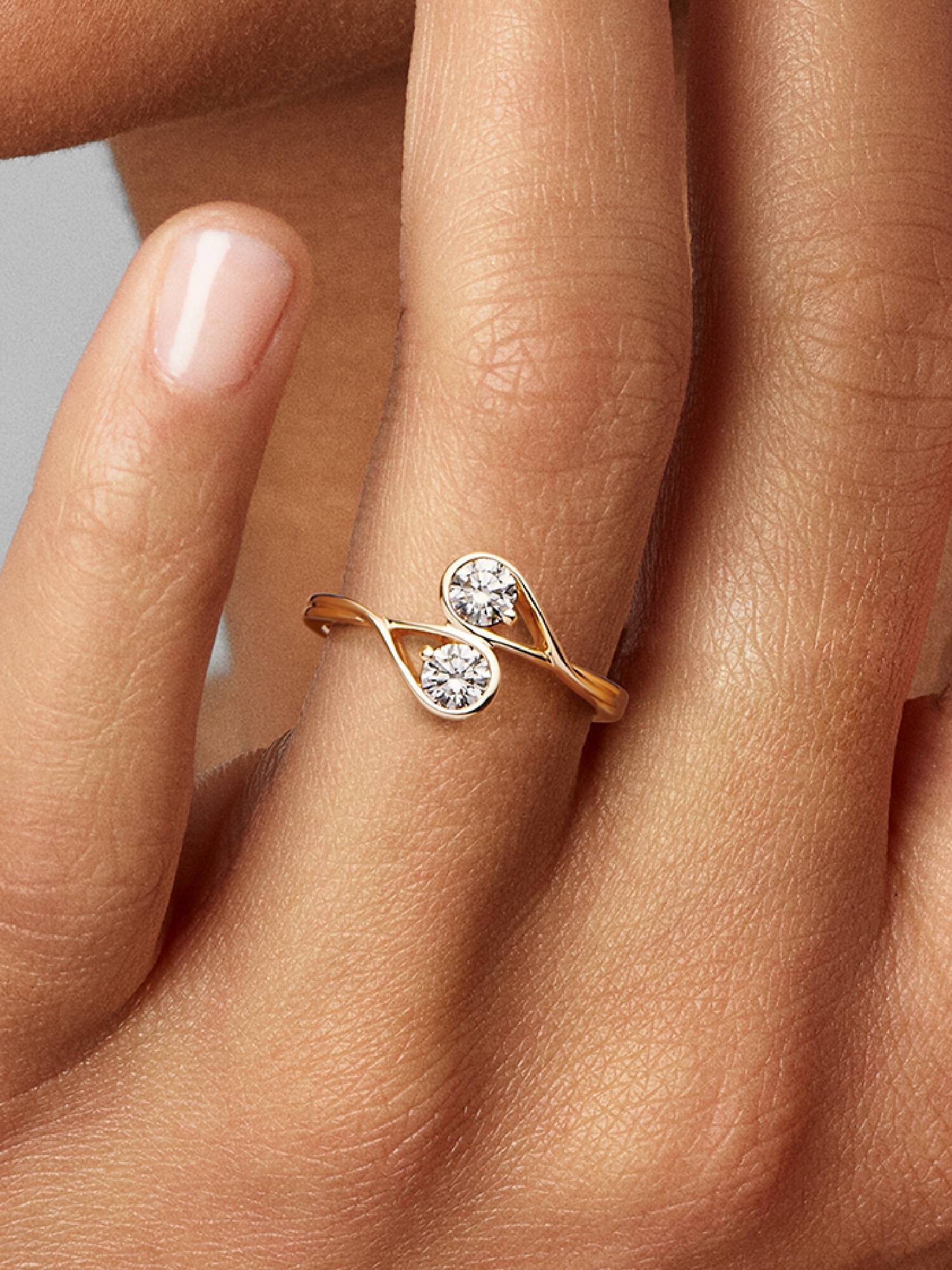 VENTE FINALE -  Bague à diamants cultivés en laboratoire double facés Pandora Infinite