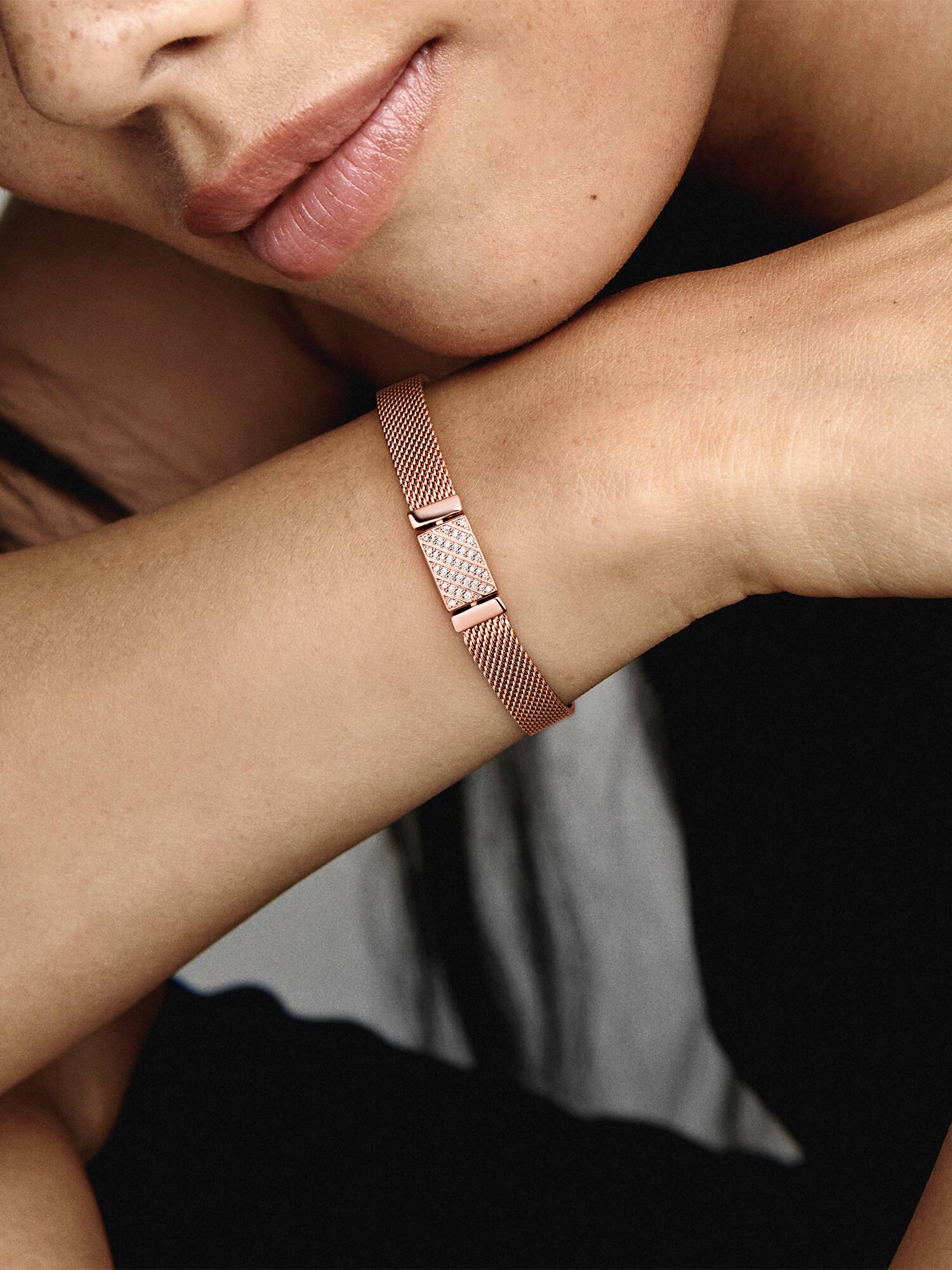 FINAL SALE - Pandora Reflexions Long Clasp Pavé Bracelet