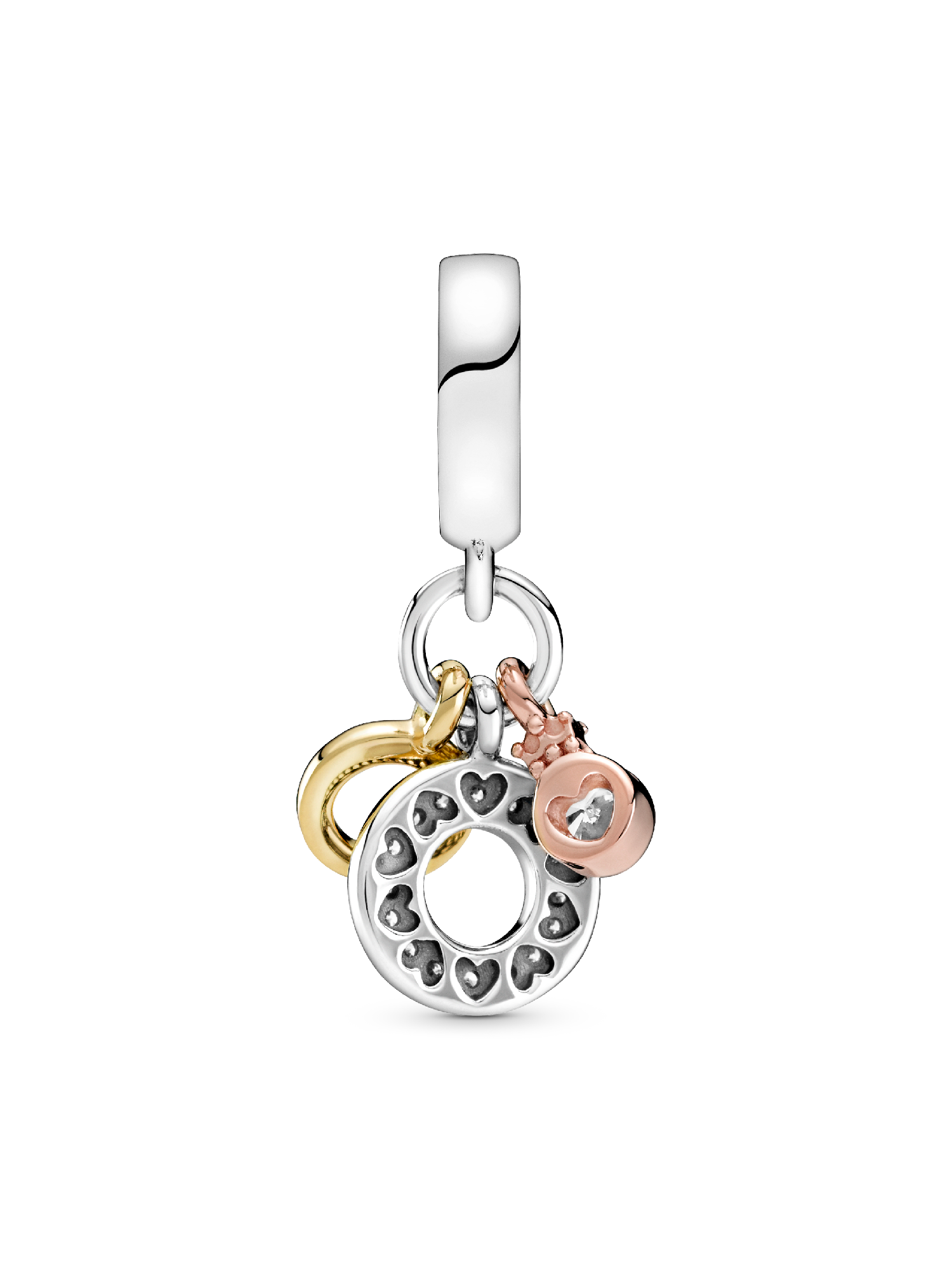 Triple Monogram & Logo Dangle Charm