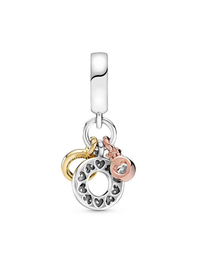 Triple Monogram & Logo Dangle Charm
