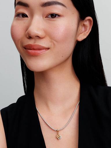 Charm-pendentif à graver Étoile du Nord avec diamant cultivé en laboratoire