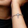 Beauty & Beast Belle Infinity Rose Dangle Charm fits Pandora Bracelet ,  Beauty and the Beast Dangle Charm , 925 Sterling Silver