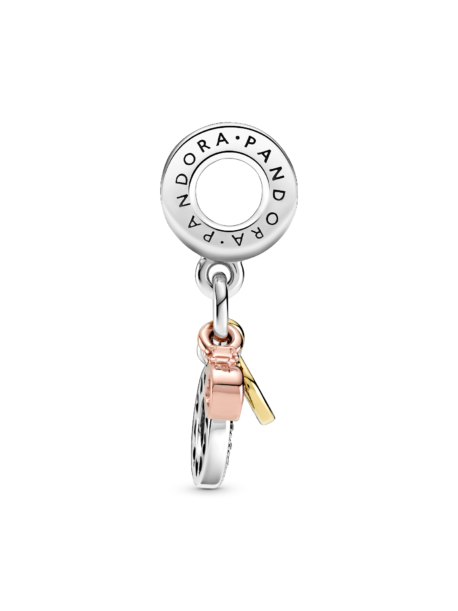 Triple Monogram & Logo Dangle Charm