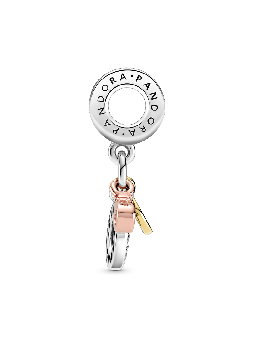 Triple Monogram & Logo Dangle Charm