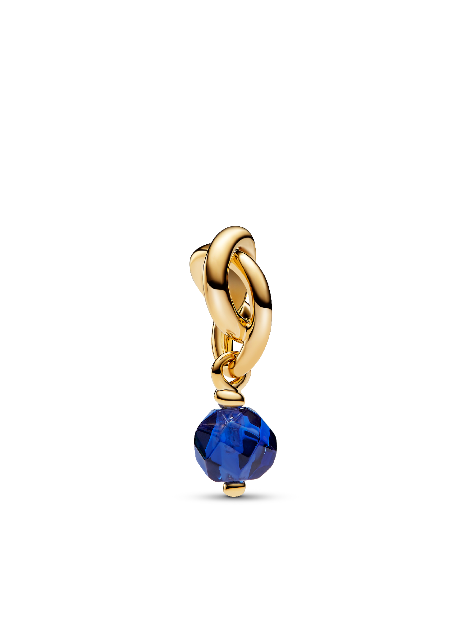 September Blue Eternity Circle Charm Earrings