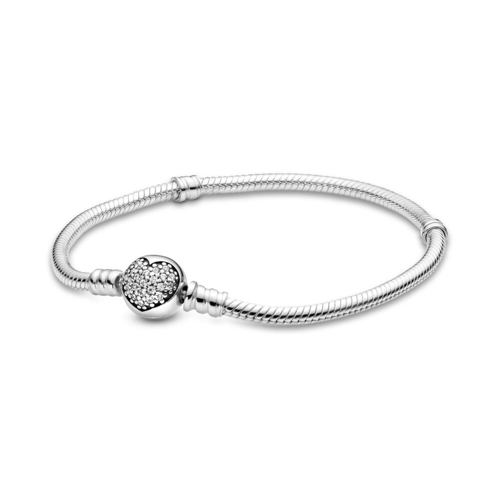 Pandora Moments Sparkling Heart Clasp 